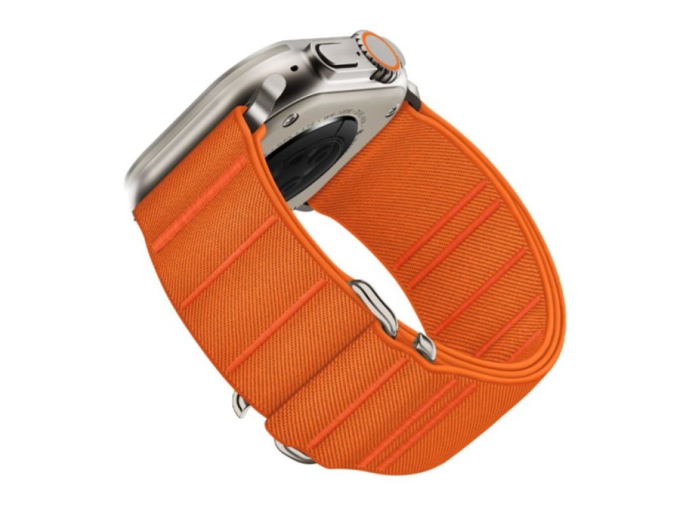 Řemínek na Apple Watch 44mm / 45mm / 46mm / 49mm - Tech-Protect, Nylon Slip Orange