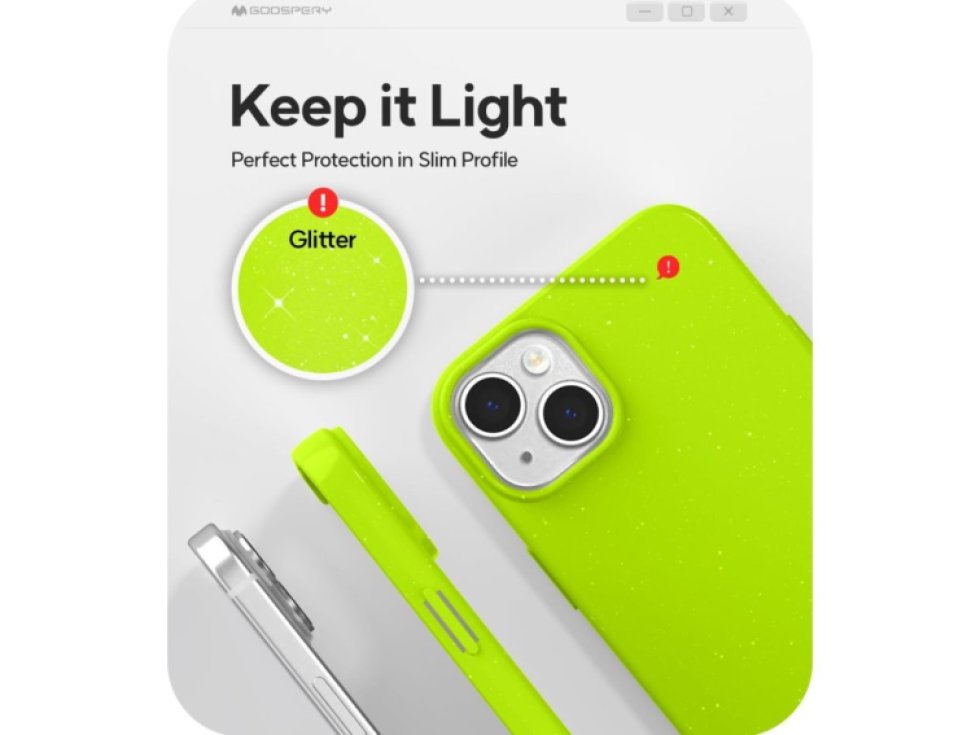 Ochranný kryt na iPhone 15 PLUS - Mercury, Jelly Lime