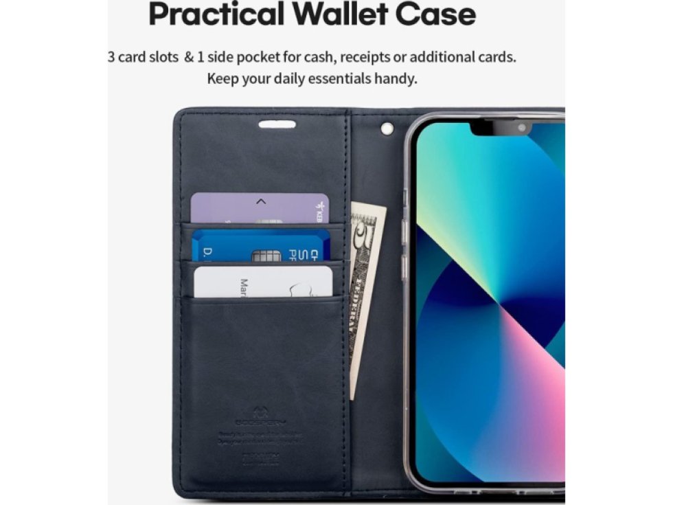 Ochranné pouzdro pro iPhone 13 - Mercury, Bluemoon Diary Navy