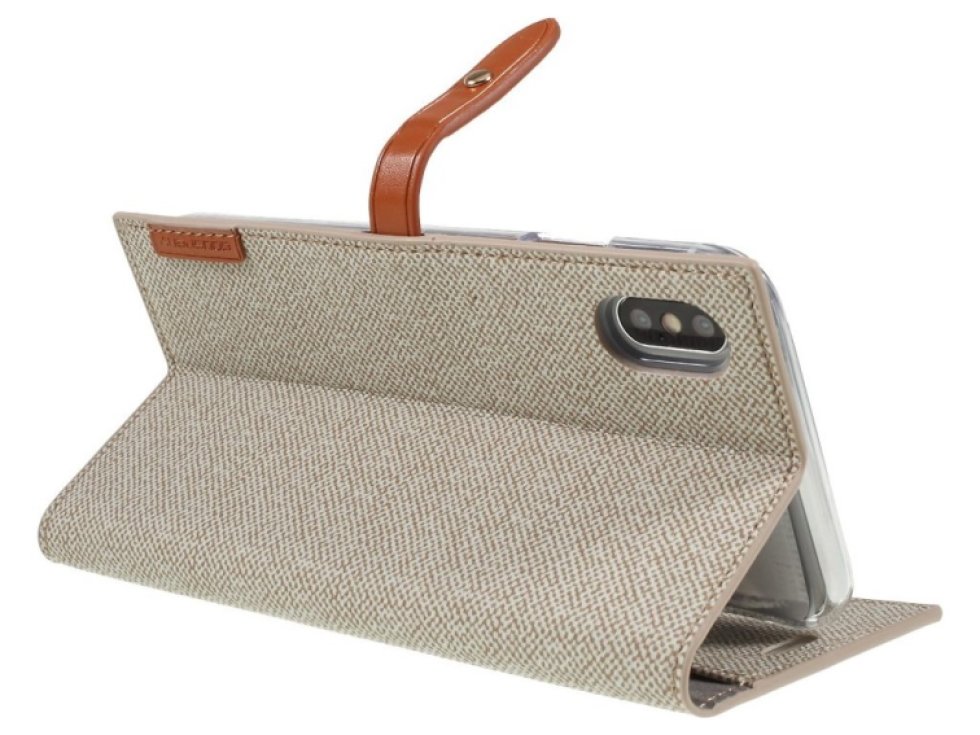 Pouzdro / kryt pro iPhone XS MAX - Mercury, Milano Diary Beige/Brown