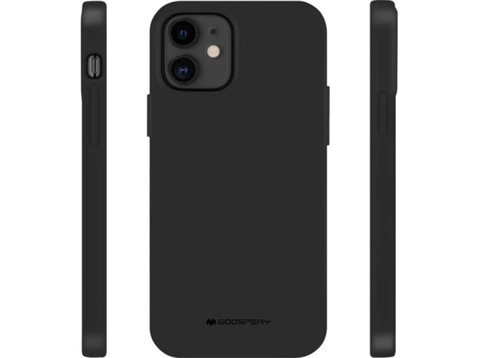 Ochranný kryt pro iPhone 12 / 12 Pro - Mercury, Soft Feeling Black