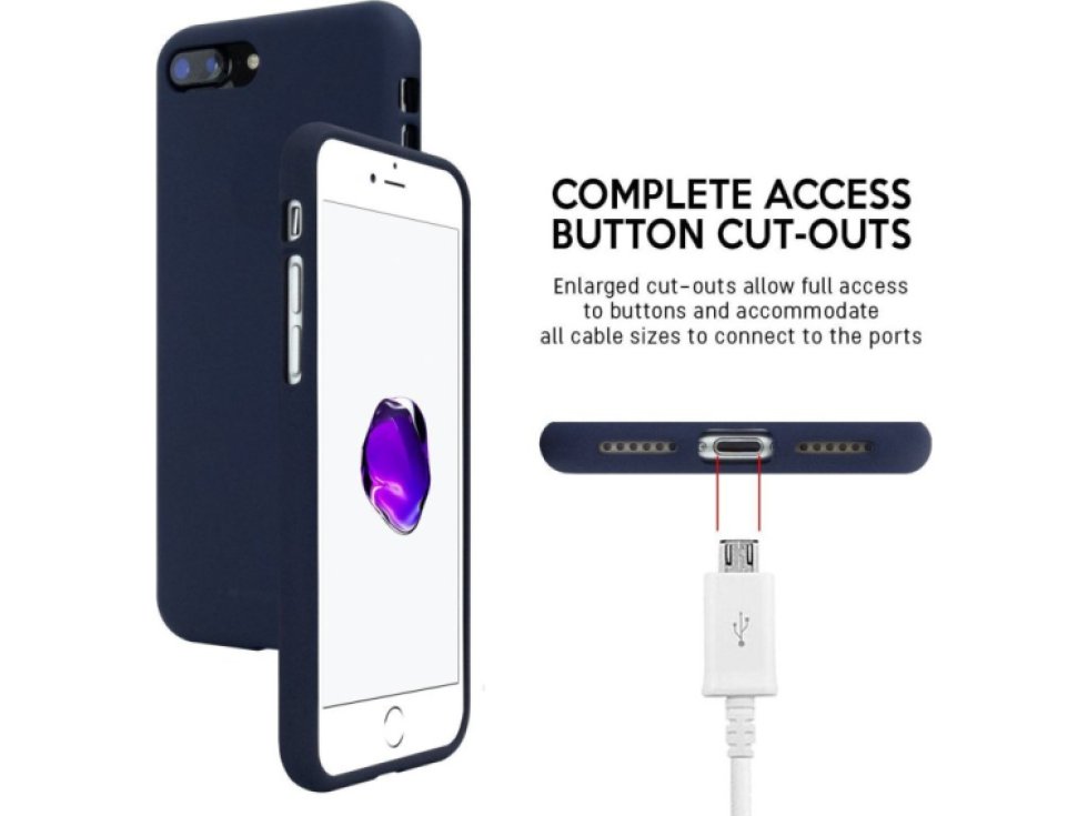 Ochranný kryt pro iPhone 7 PLUS / 8 PLUS - Mercury, Soft Feeling Midnight Blue