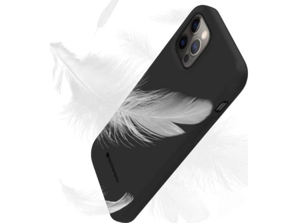 Ochranný kryt pro iPhone 12 Pro MAX - Mercury, Soft Feeling Black