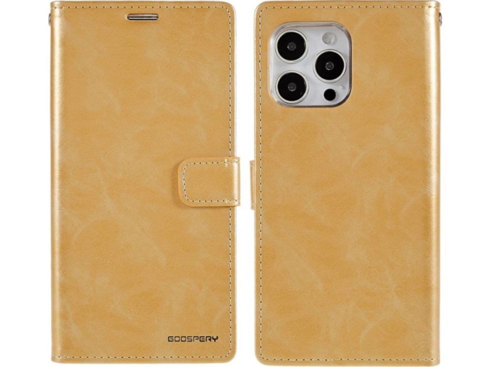 Ochranné pouzdro pro iPhone 14 Pro MAX - Mercury, Bluemoon Diary Gold