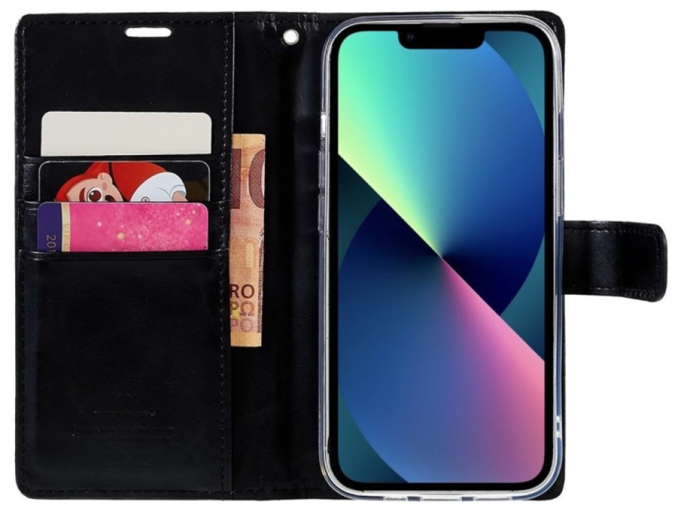 Ochranné pouzdro pro iPhone 14 - Mercury, Bluemoon Diary Black