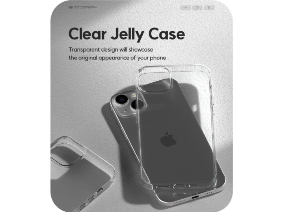 Ochranný kryt na iPhone 15 PLUS - Mercury, Jelly Transparent