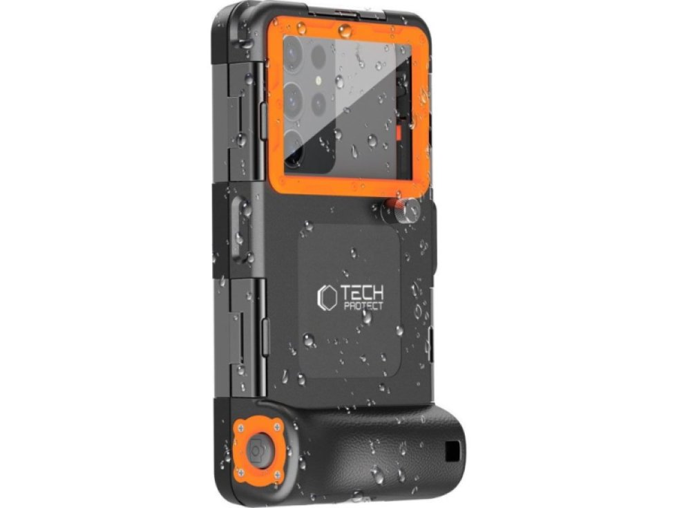 Univerzální voděodolné pouzdro - Tech-Protect, IPX8 Diving Waterproof Case Orange