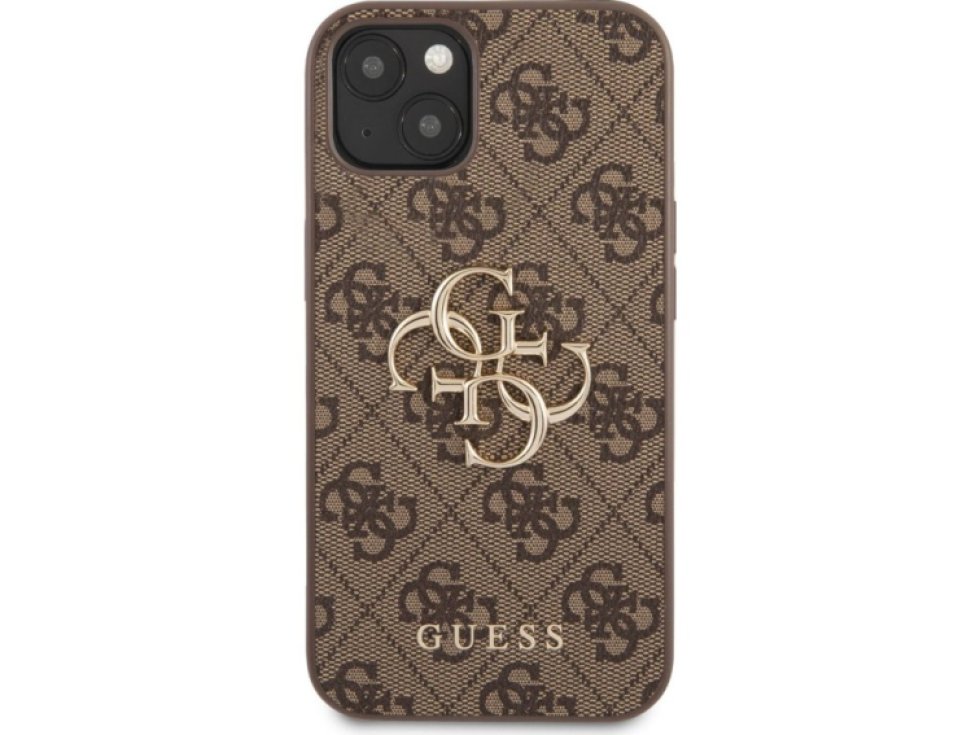 Ochranný kryt pro iPhone 13 - Guess, 4G Logo Back Brown GUHCP13M4GMGBR