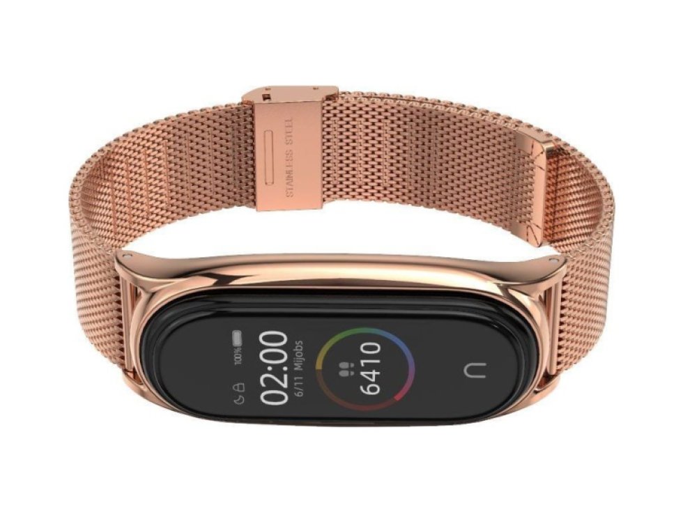 Řemínek pro Xiaomi Mi Band 7 - Tech-Protect, Milaneseband Rose