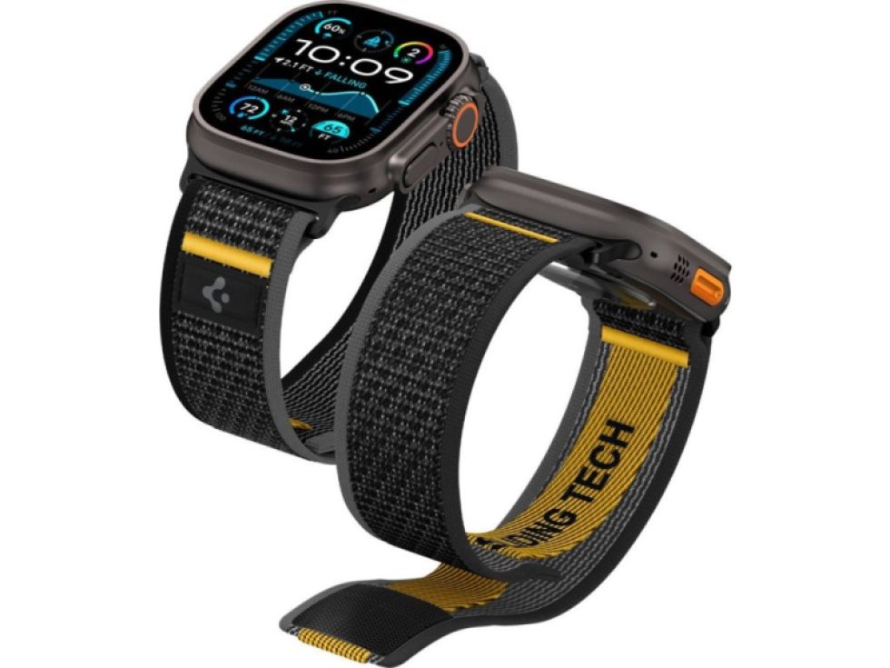 Řemínek na Apple Watch 44mm / 45mm / 46mm / 49mm - Spigen, Athlex Air Active Black