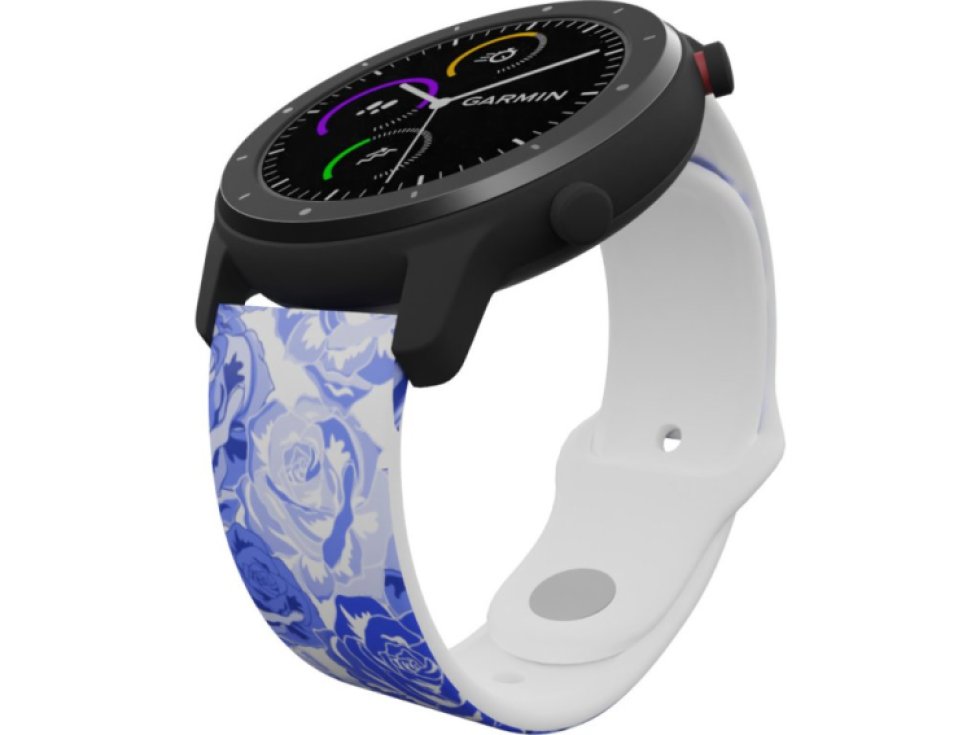 MODRÉ KVĚTINY řemínek 20 mm