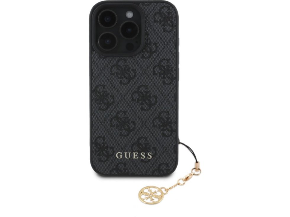 Ochranný kryt na iPhone 16 Pro MAX - Guess, 4G Charm Gray GUHCP16XGF4GCK