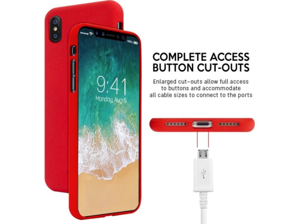 Ochranný kryt pro iPhone XS / X - Mercury, Soft Feeling Red