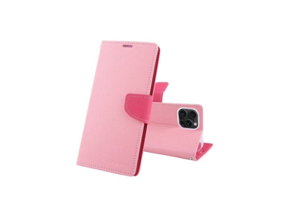 Pouzdro na iPhone 15 Pro MAX - Mercury, Fancy Diary Pink/HotPink