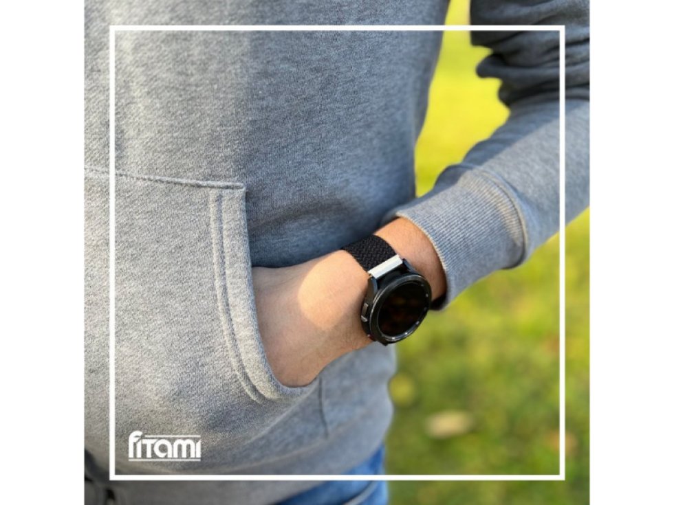 Pletený navlékací řemínek pro chytré hodinky 22mm vel. M/L