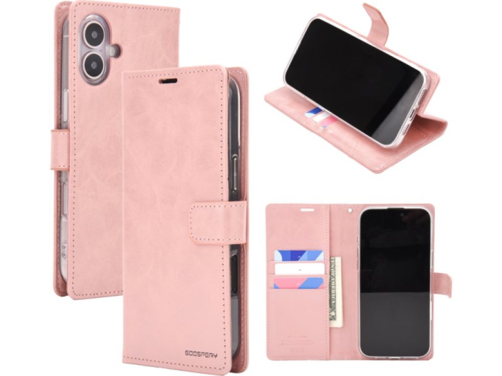 Ochranné pouzdro na iPhone 16 PLUS - Mercury, Bluemoon Diary Rose