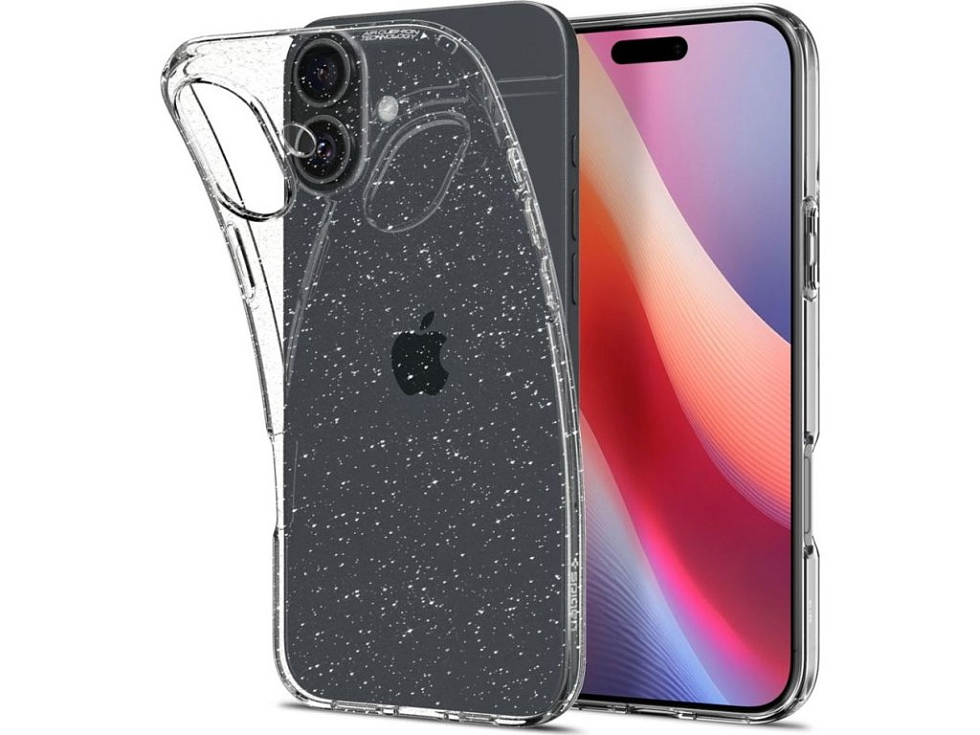 Ochranný kryt na iPhone 16 PLUS - Spigen, Liquid Crystal Glitter Crystal