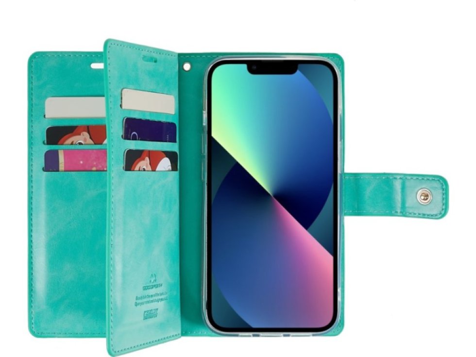 Ochranné pouzdro na iPhone 15 - Mercury, Mansoor Diary Mint