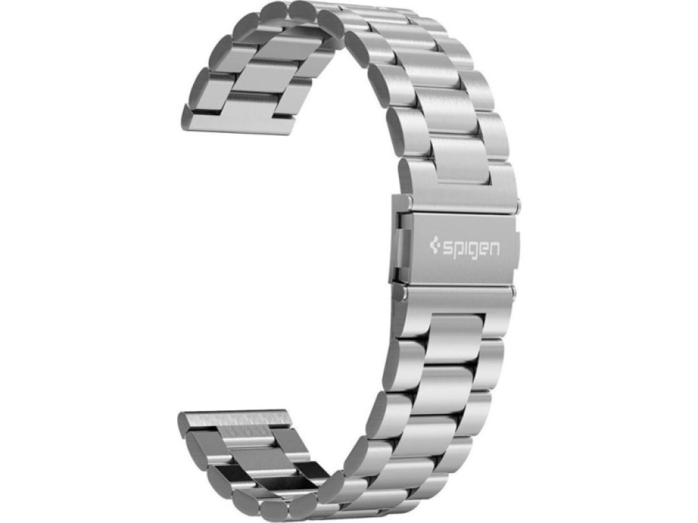 Kovový řemínek pro Samsung Galaxy Watch 45mm / 46mm - Spigen, Modern Fit Silver