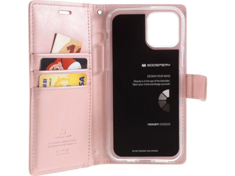 Knížkové pouzdro na iPhone 12 Pro MAX - Mercury, Bluemoon Diary Rose