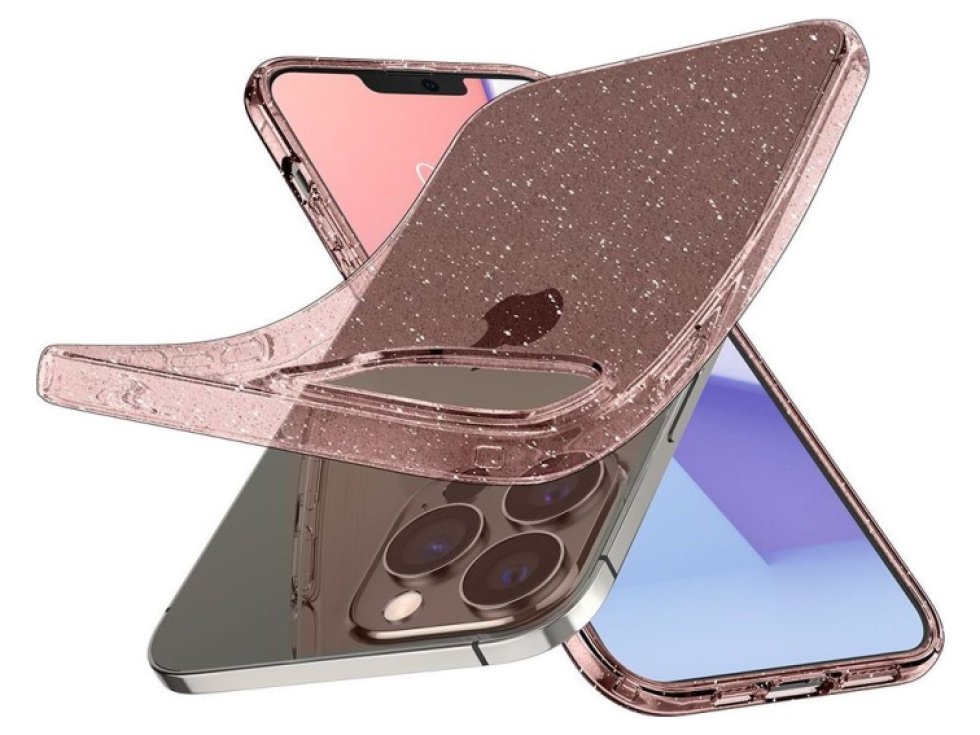Ochranný kryt pro iPhone 13 Pro MAX - Spigen, Liquid Glitter Rose
