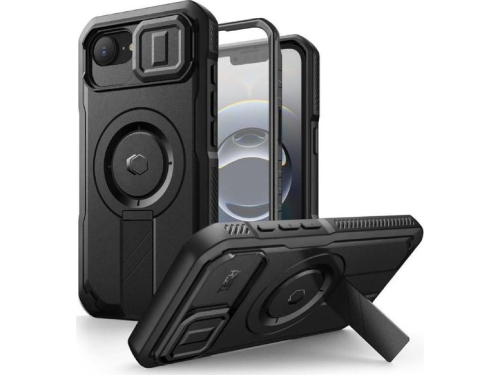 Ochranný kryt na iPhone 16e - Tech-Protect, Kevlar MagSafe Black