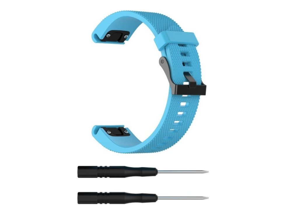 QuickFit silikonový vroubkovaný řemínek s přezkou 20mm