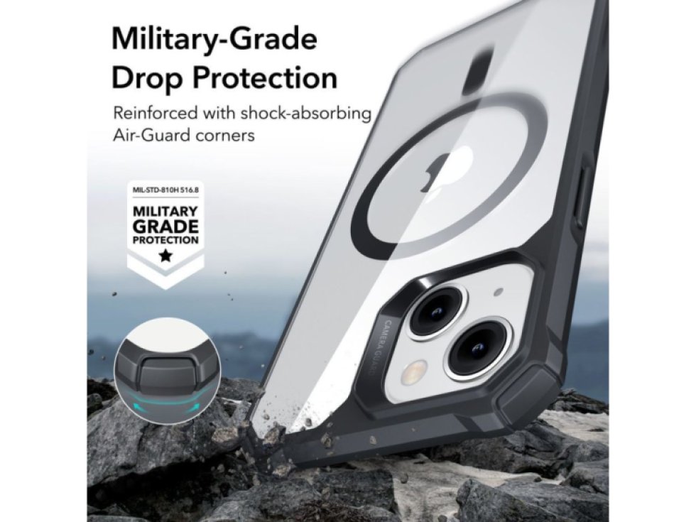 Ochranný kryt pro iPhone 14 Pro MAX - ESR, Air Armor HaloLock Clear/Black