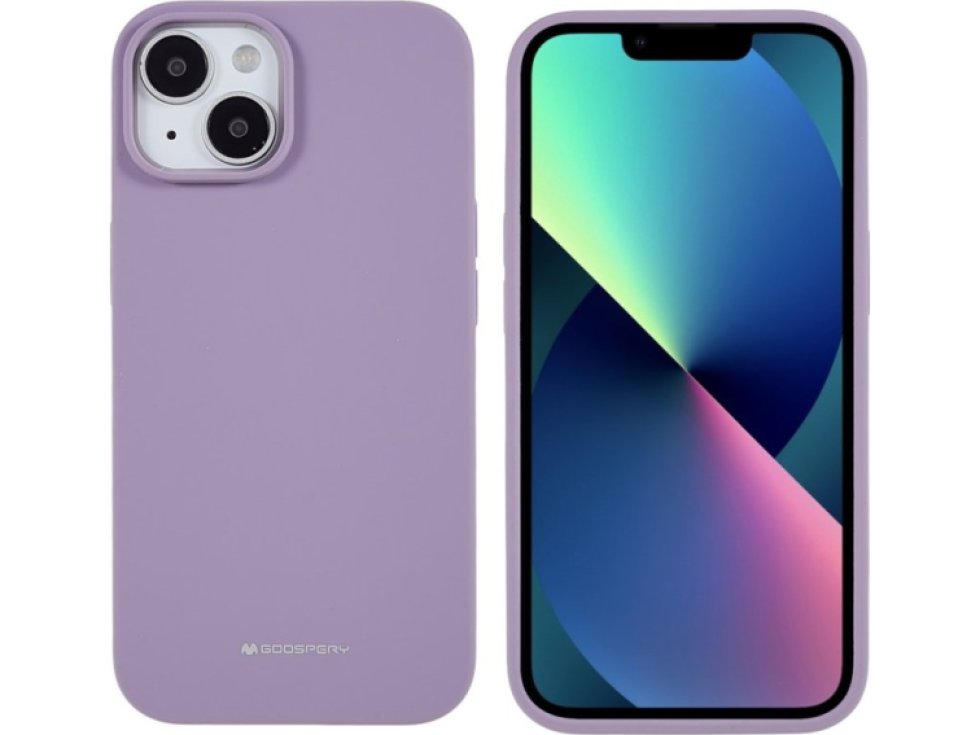 Ochranný kryt na iPhone 15 - Mercury, Silicone Purple