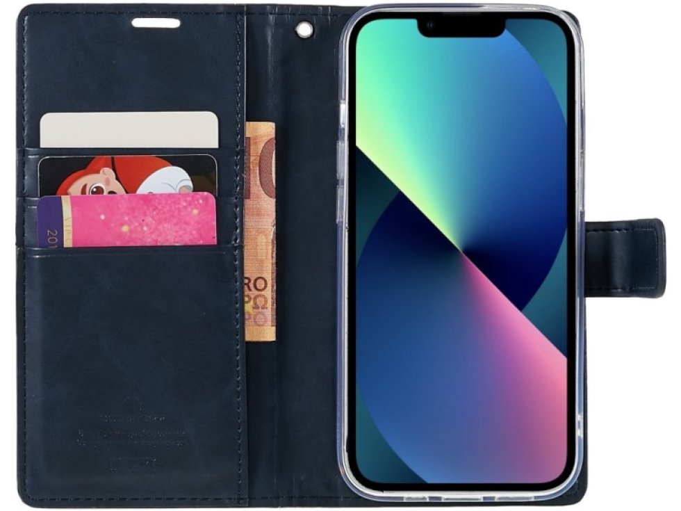 Ochranné pouzdro pro iPhone 14 PLUS - Mercury, Bluemoon Diary Navy