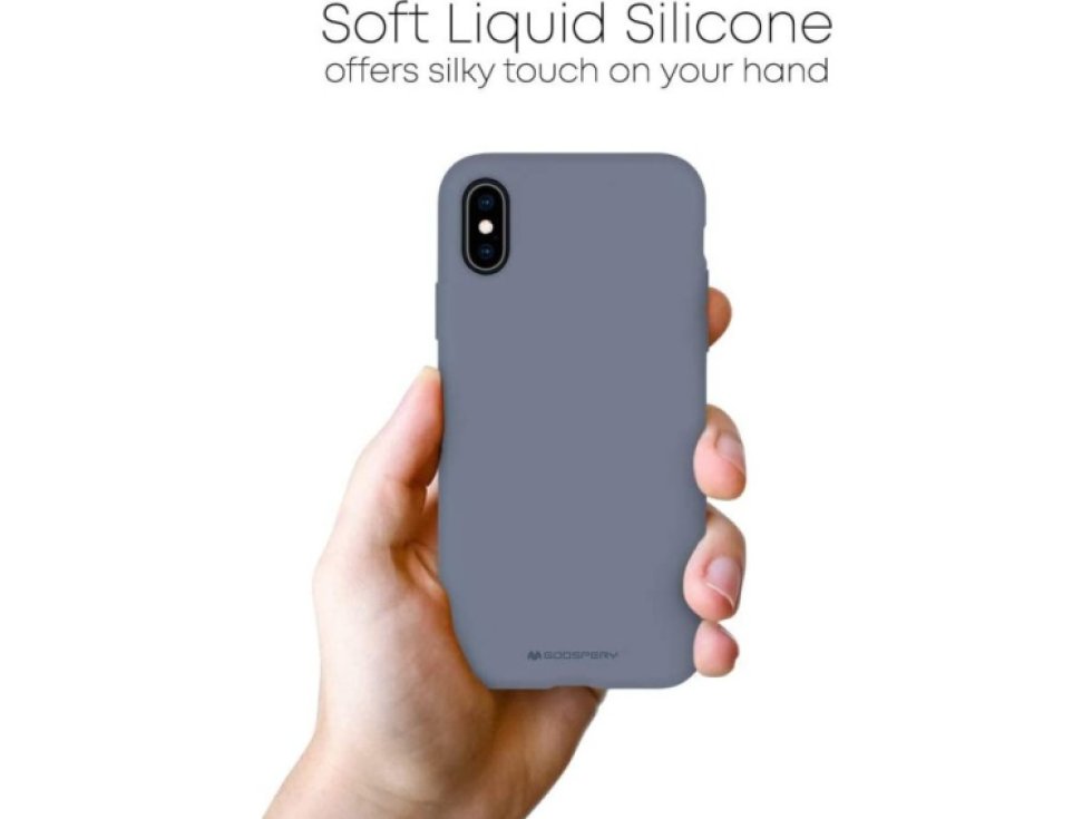 Ochranný kryt pro iPhone XS / X - Mercury, Silicone Lavender Gray