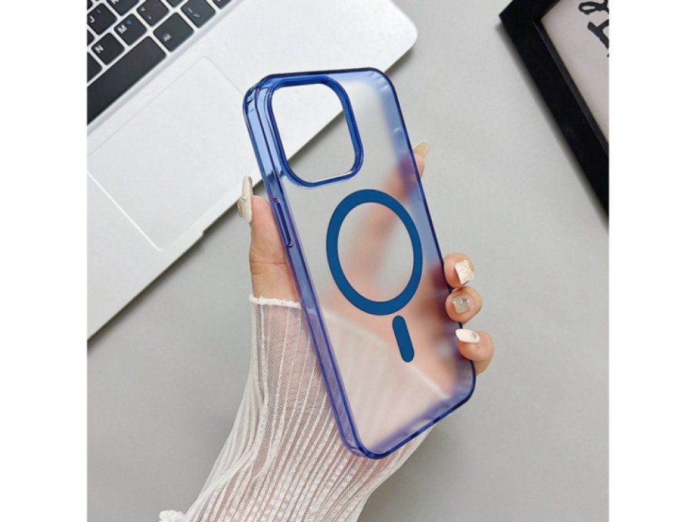 Magsafe průhledně modrý kryt pro iPhone 14 Pro Max