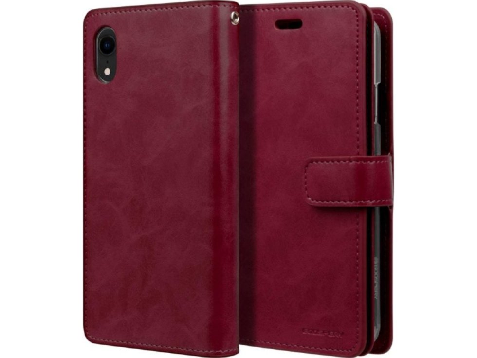 Knížkové pouzdro na iPhone XR - Mercury, Mansoor Diary Wine