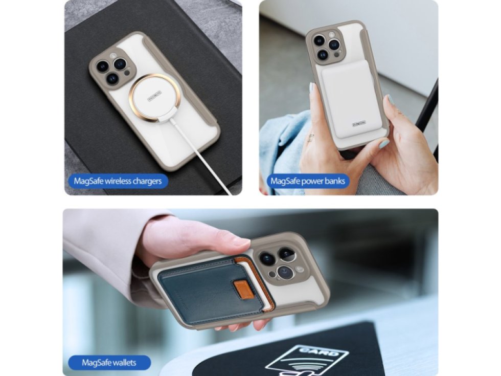 Ochranné pouzdro pro iPhone 14 Pro MAX - DuxDucis, SkinX Pro with MagSafe Beige