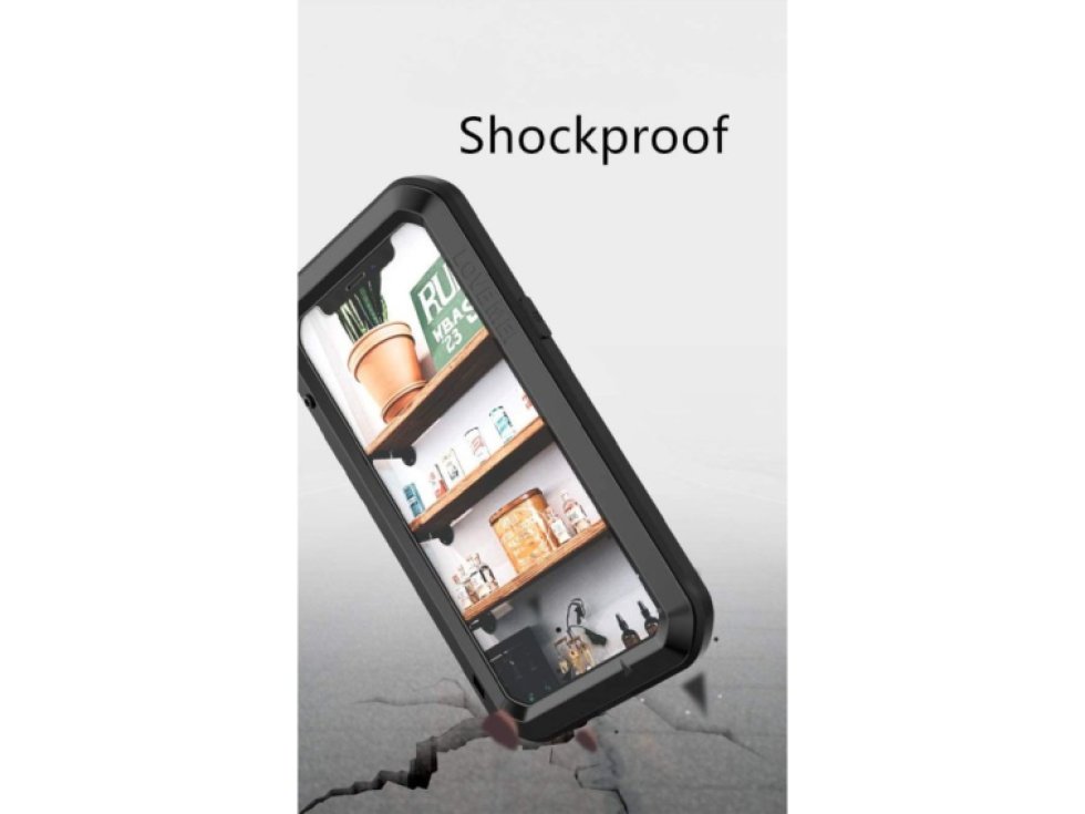 Ochranný kryt pro iPhone 12 - LOVE MEI, Powerful Black