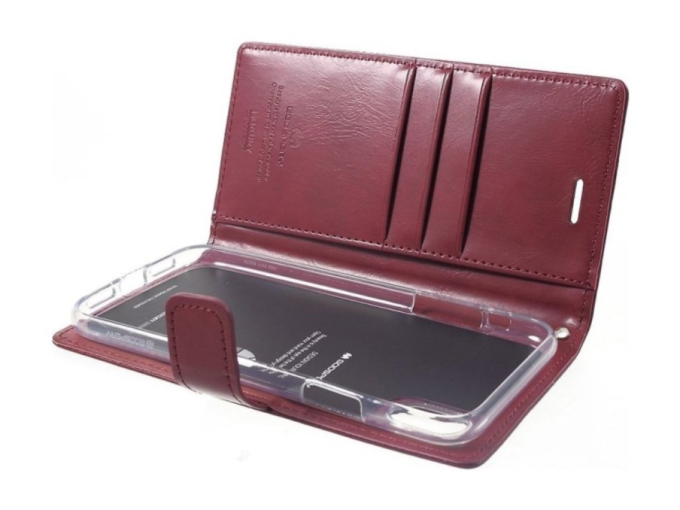 Pouzdro / kryt pro iPhone XR - Mercury, Bluemoon Diary Wine