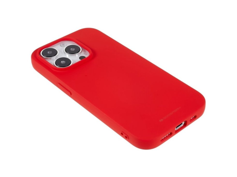 Ochranný kryt na iPhone 15 Pro - Mercury, Soft Feeling Red