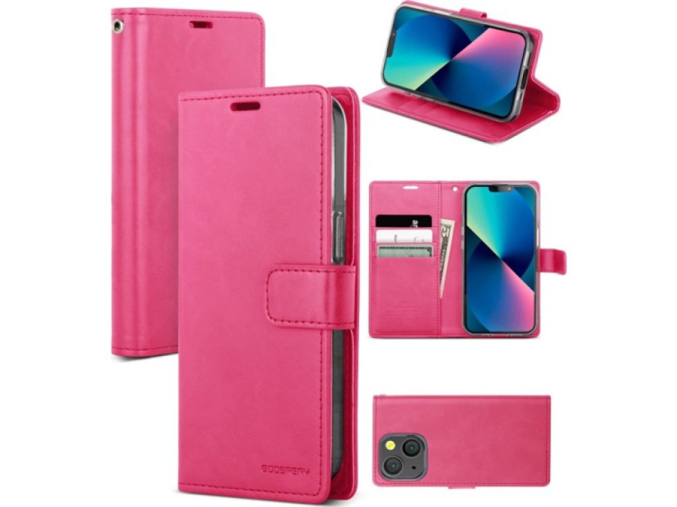 Ochranné pouzdro pro iPhone 13 - Mercury, Bluemoon Diary HotPink