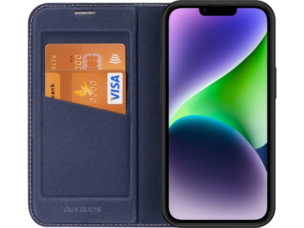 Knížkové pouzdro pro iPhone 14 PLUS - DuxDucis, SkinX2 Blue
