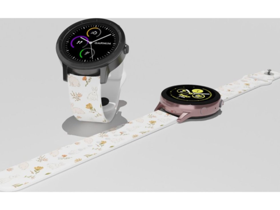 ZAJÍCI S KYTKAMA řemínek 22 mm