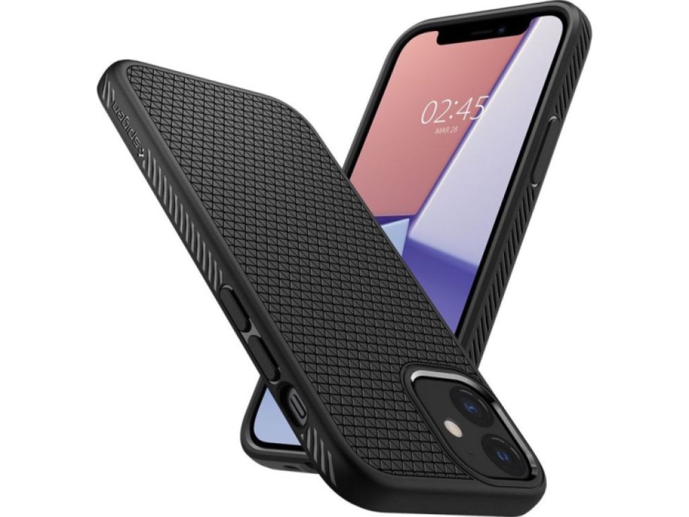 Ochranný kryt na iPhone 12 mini - Spigen, Liquid Air Black
