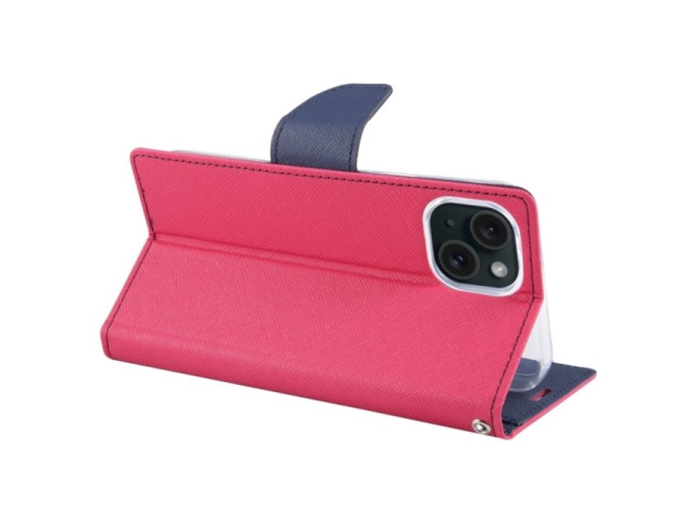 Pouzdro na iPhone 15 - Mercury, Fancy Diary HotPink/Navy