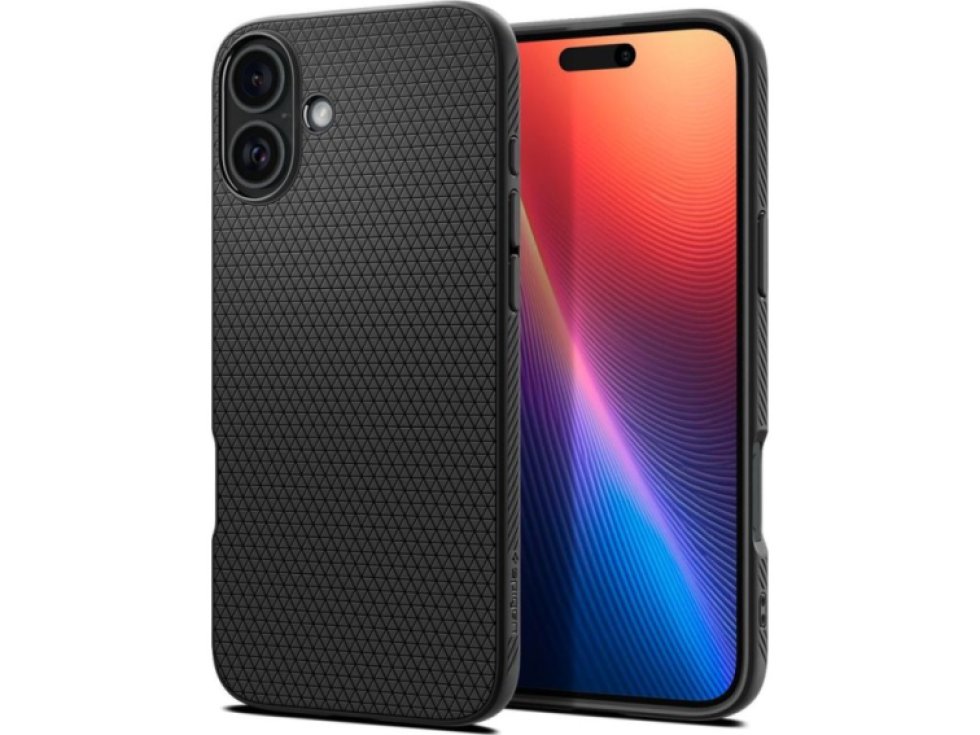 Ochranný kryt na iPhone 16 PLUS- Spigen, Liquid Air Matte Black