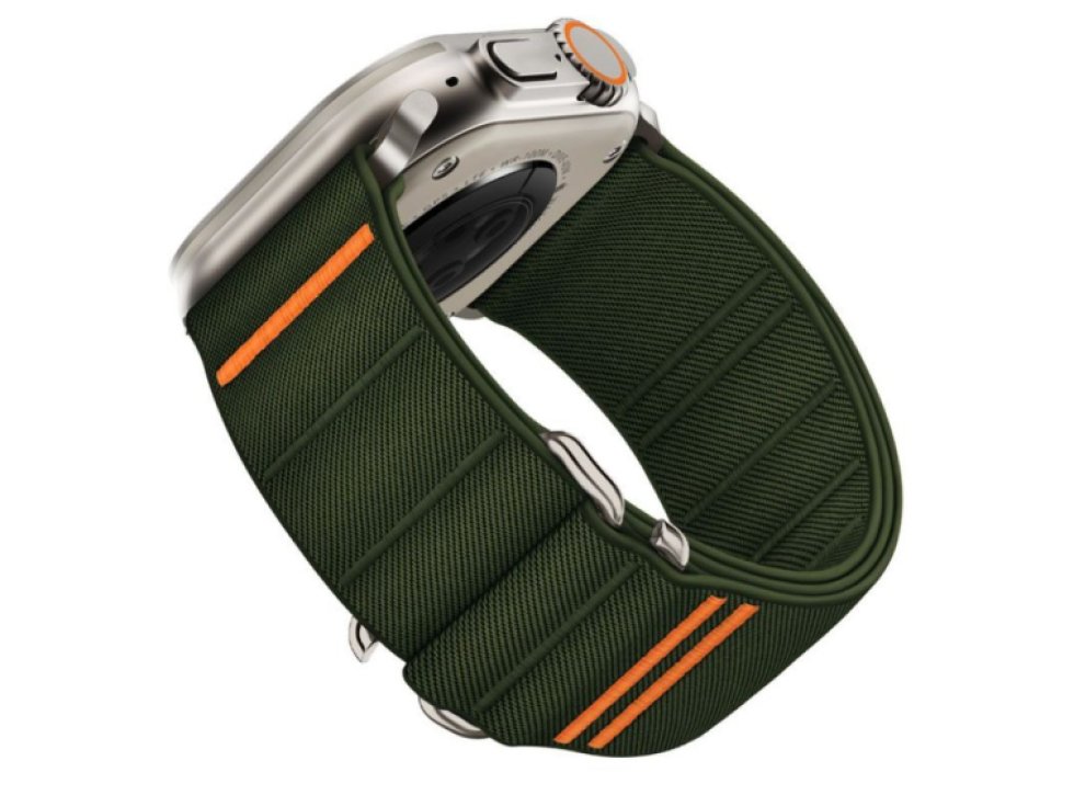 Řemínek na Apple Watch 44mm / 45mm / 46mm / 49mm - Tech-Protect, Nylon Slip Khaki