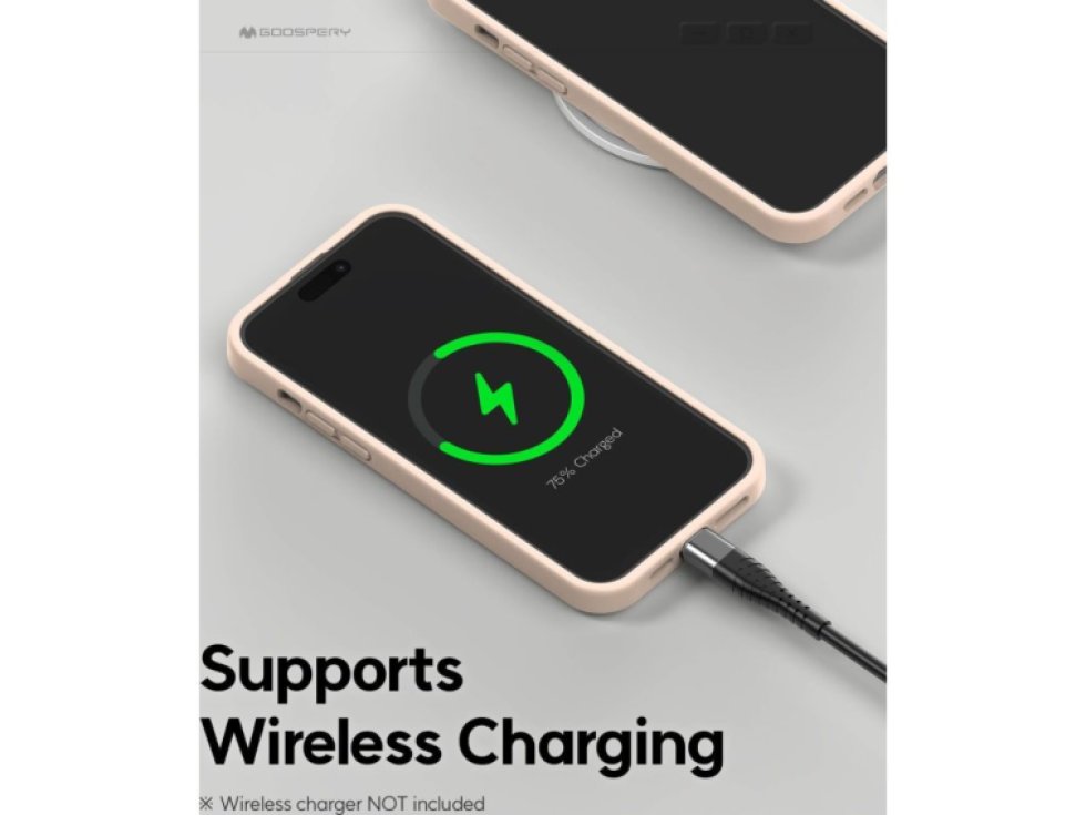 Ochranný kryt na iPhone 15 PLUS - Mercury, Silicone Pink Sand