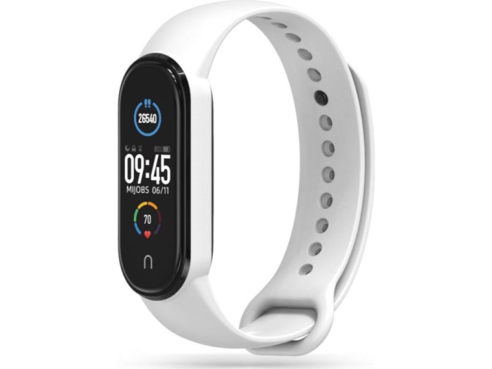 Řemínek pro Xiaomi Mi Band 5 / 6 / 7 - Tech-Protect, Iconband White