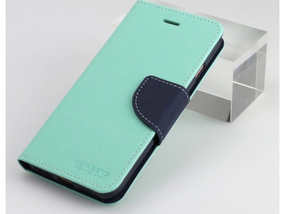 Pouzdro / kryt pro iPhone 7 Plus / 8 Plus - Mercury, Fancy Diary MINT/NAVY