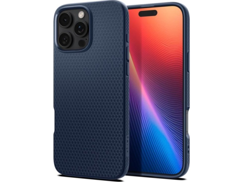 Ochranný kryt na iPhone 16 Pro - Spigen, Liquid Air Navy Blue