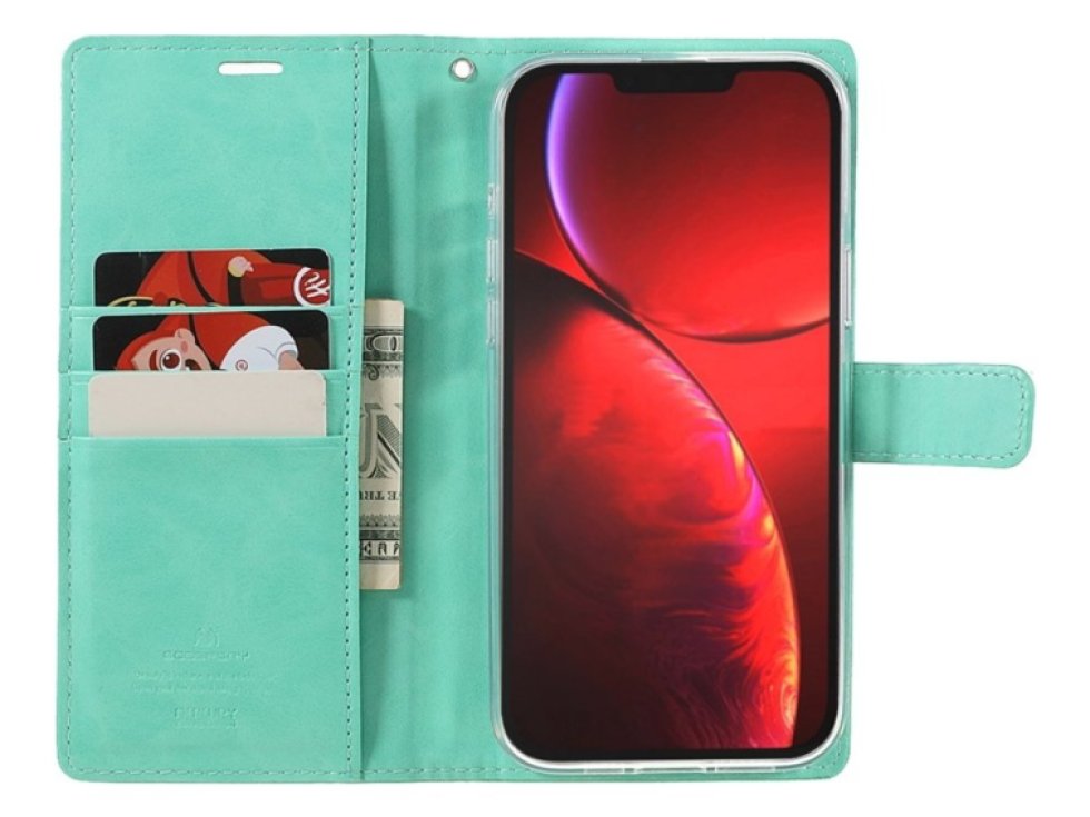 Ochranné pouzdro pro iPhone 13 Pro - Mercury, Bluemoon Diary Mint