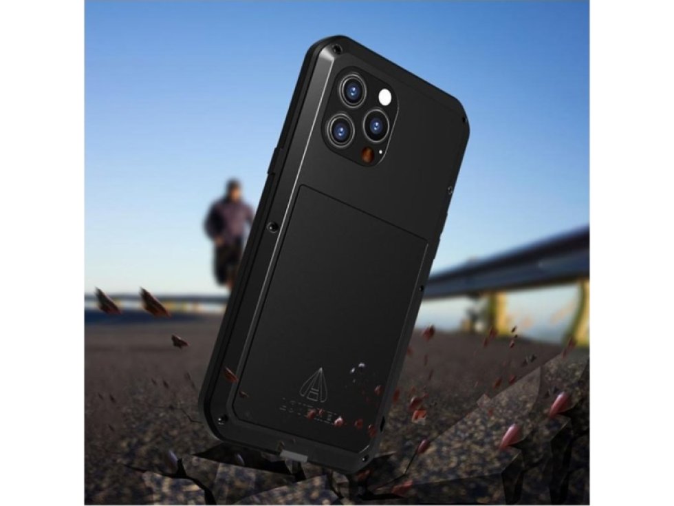 Ochranný kryt pro iPhone 13 Pro MAX - LOVE MEI, Powerful Black